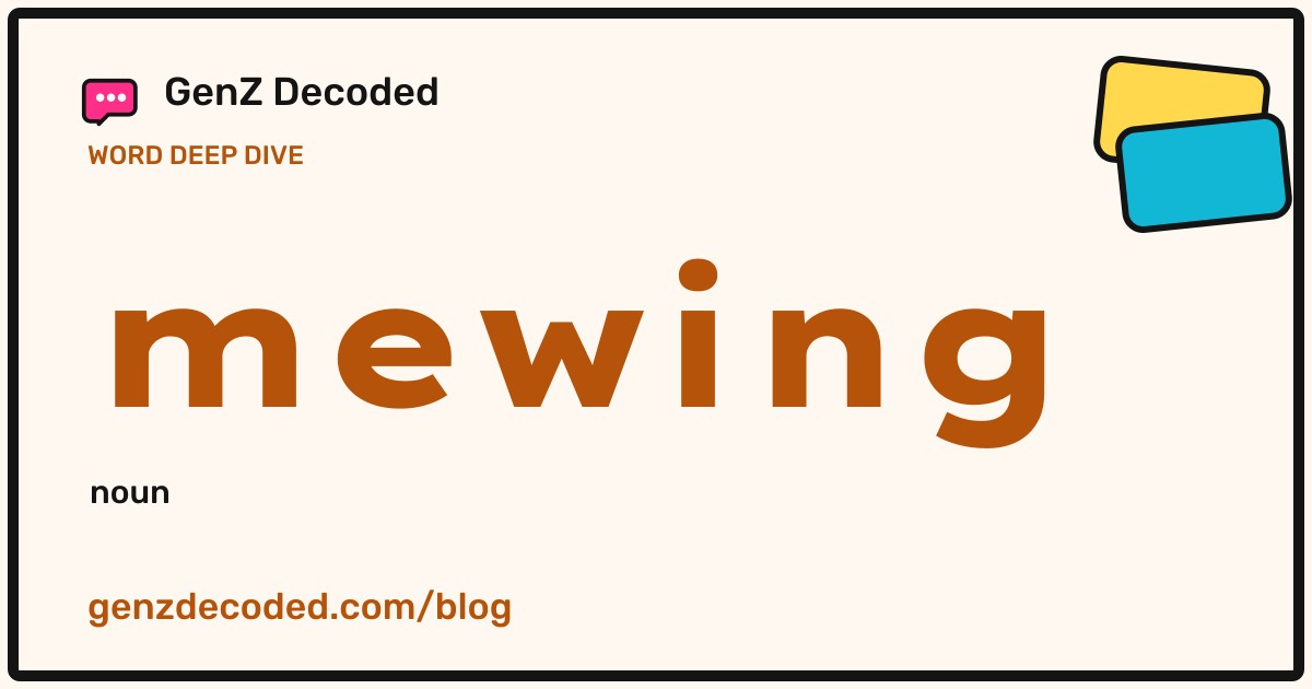 mewing, a GenZ Decoded word deep dive